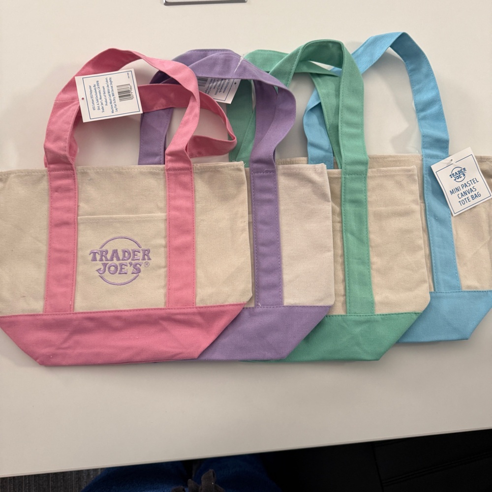 BNWT Viral Trader Joe’s Pastel Minitotes